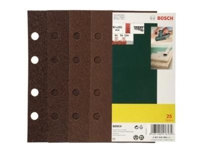 25 disques abrasifs Bosch grain 60 120 93X185mm - vue 2
