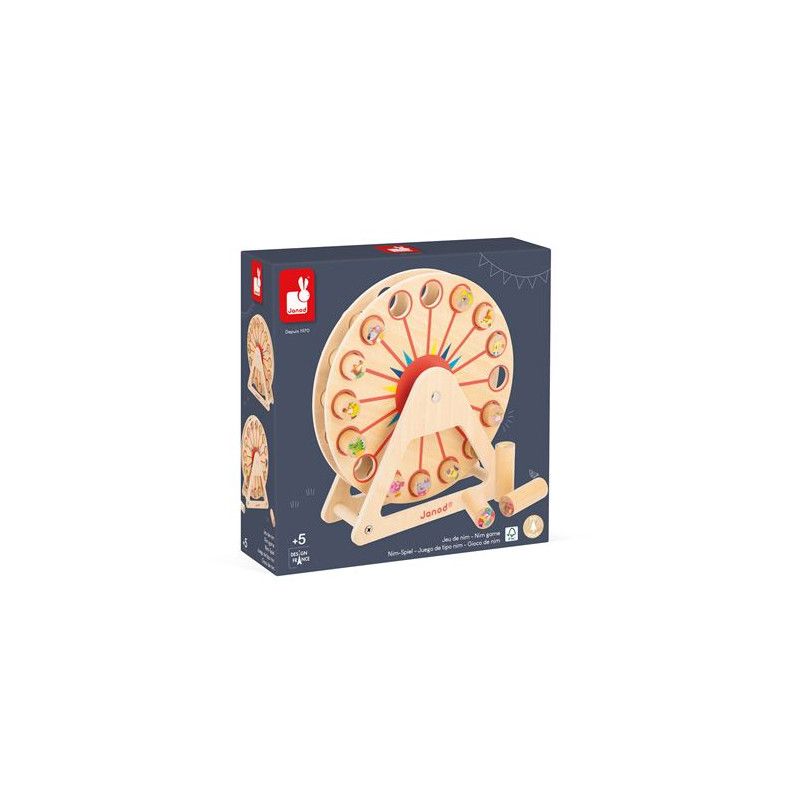 Jeu De Stratégie En Bois Janod Applepop Grande Roue Et 16 Pions