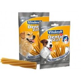 Comparer les prix de Bâtonnets À Mâcher Vitakraft Dental 2 En 1 Moyens Et Gros Chiens Sachet 180 G