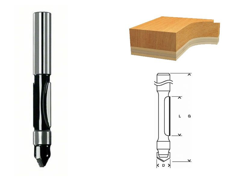 Fraise à copier Ø 8mm 64mm BOSCH 2608628371