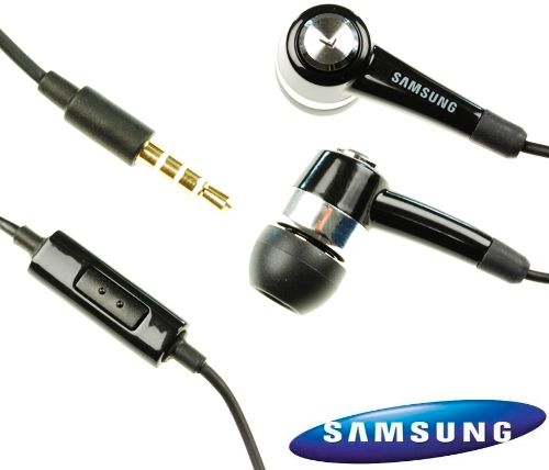 Kit Pieton Noir Main Libre Casque Ecouteur Oreillette d'Origine Samsung Pour GT-N7000 Galaxy Note 1