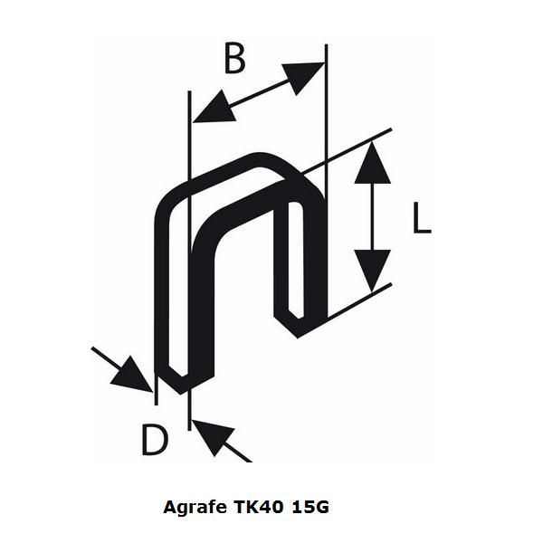 Boîte de 5000 agrafes à dos étroit galvanisées 18g Ø1.2mm Longueur 25mm BOSCH 2608200702