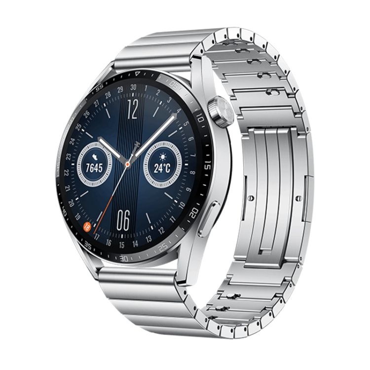 Huawei Watch Gt 3 Montre Smart Watch 46mm Bracelet En Acier Inoxydable, Écran Amolé De 1,43 Pouce, Support De La Fréquence Cardiaque De La Fréquence Cardiaque / Gps / Durée De Vie De La Batterie De 14 Jours / Nfc