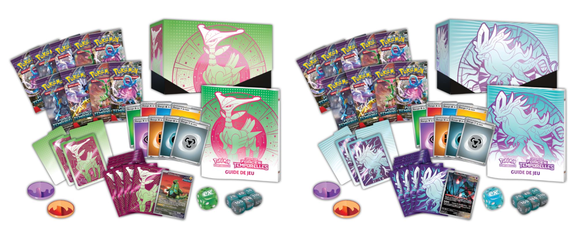 Pokémon Jcc - Écarlate Et Violet - Coffret Dresseur D'élite Forces Temporelles Vert-De-Fer Ou Serpente-Eau (1x Coffret Aléatoire)