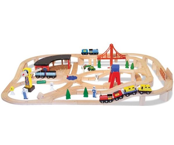 Circuit en bois de Chemin De Fer 132 pièces - vue 2