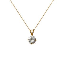 LOT Pendentif SOLITAIRE Plaqué OR et ZIRCONIUM CHAÎNE NEUF Longueur AU CHOIX
