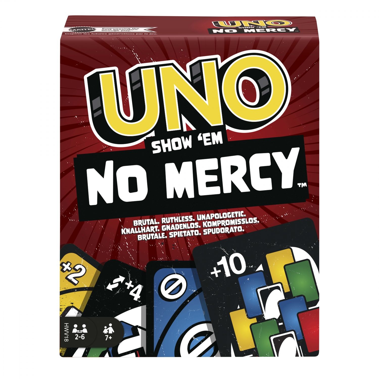 Mattel Games - Uno No Mercy - Jeu De Cartes Famille - 7 Ans Et +