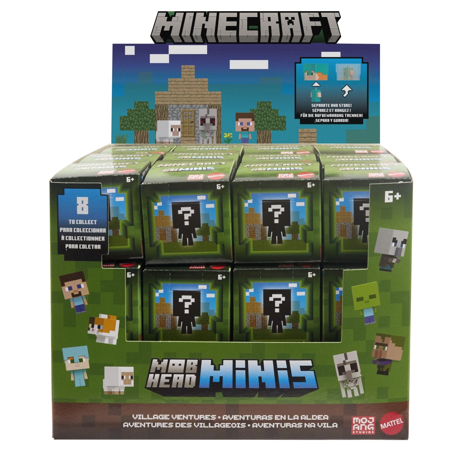 Minecraft Assortiment Mini Têtes Modulables Figurine Et +