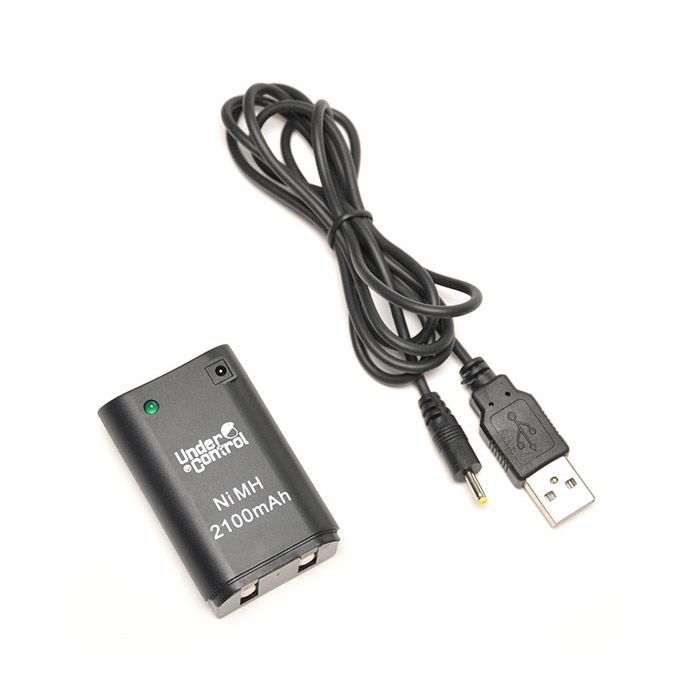 Batterie Noire Pour Manette Xbox 360 + Câble De Charge