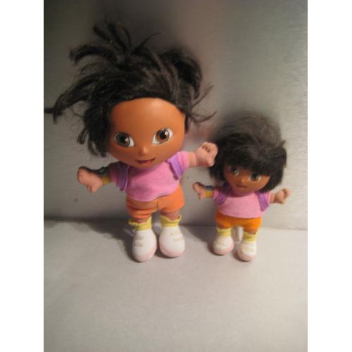 Lot De 2 Poupées Dora L'exploratrice Fisher Price 23 Cm Et 15 Cm