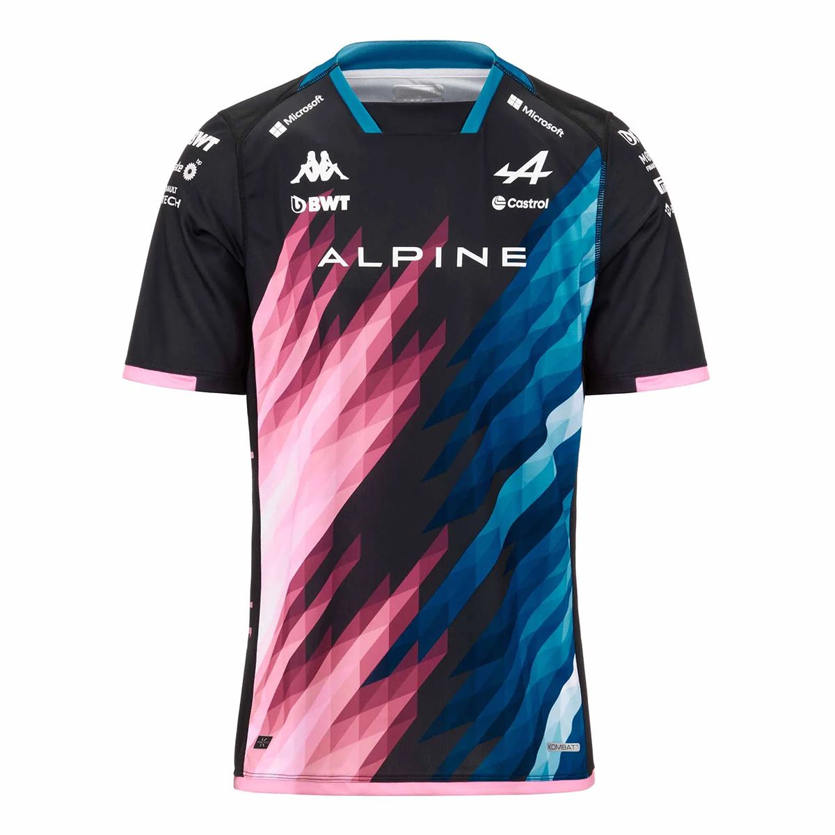 maillot kombat bwt alpine f1 team homme noir bleu rose - 10 ans