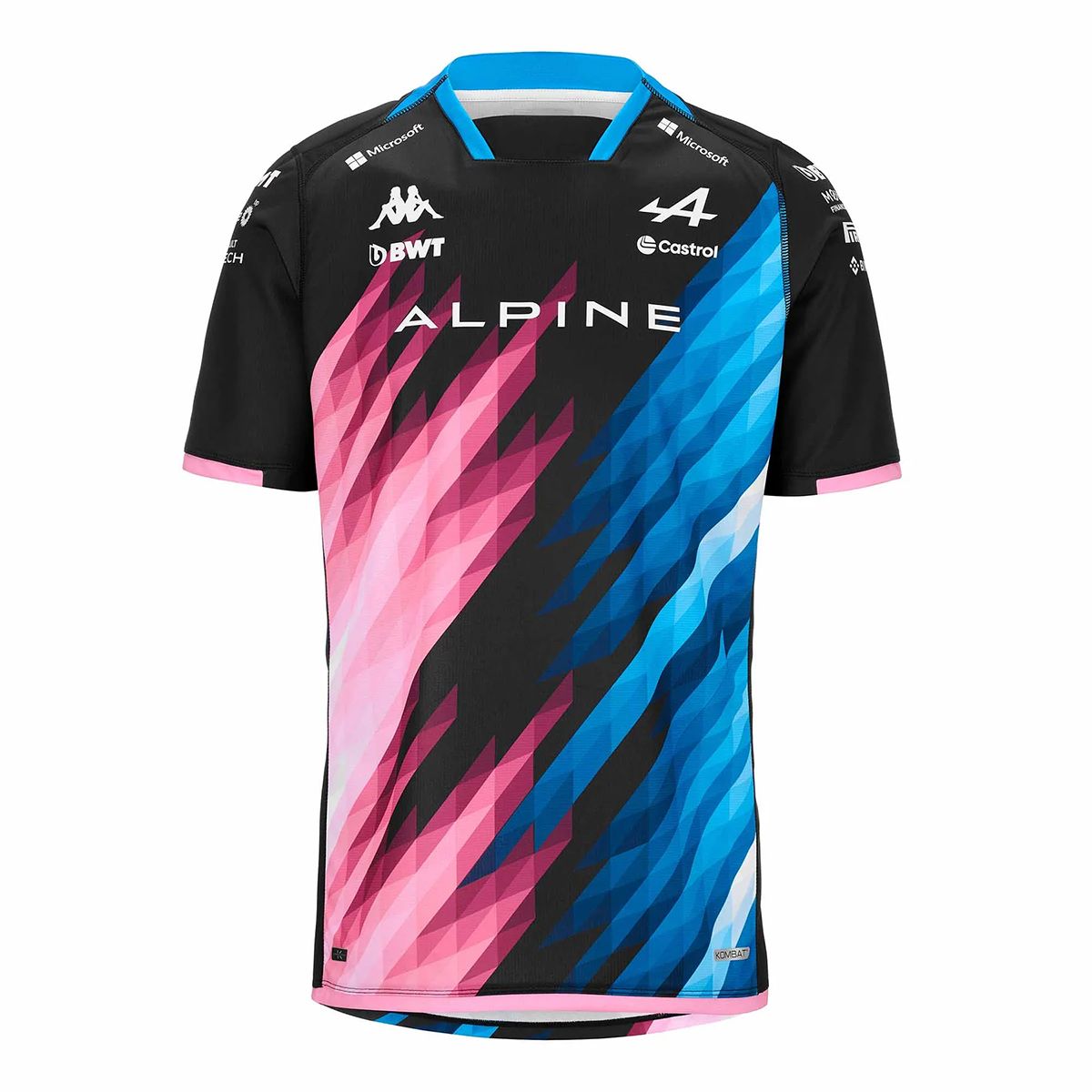 maillot kombat gasly bwt alpine f1 team homme noir bleu rose - XL