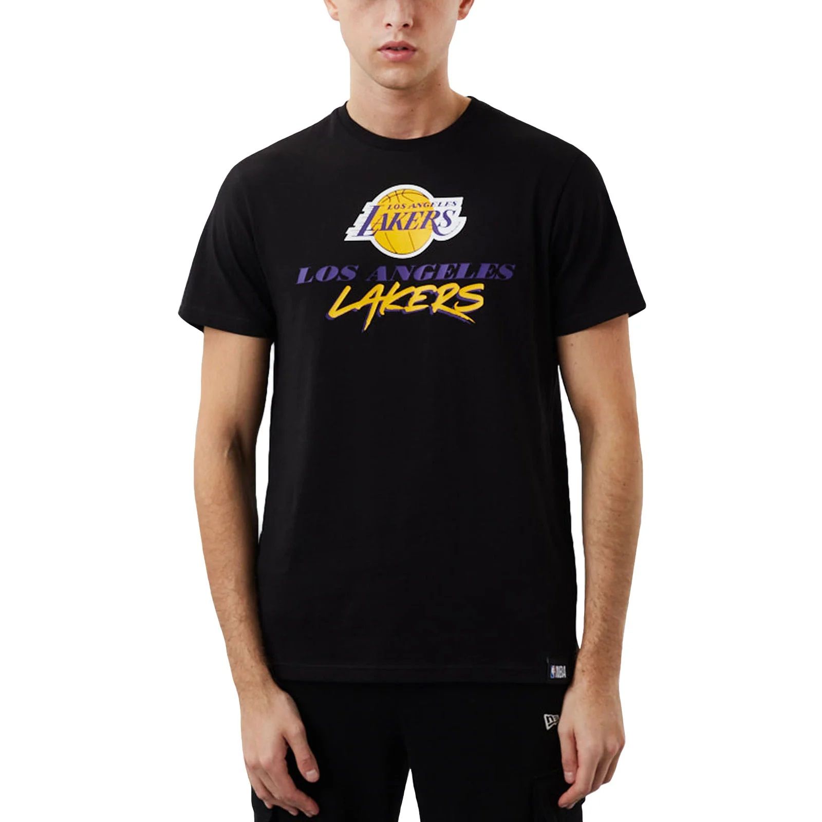 new era - t-shirt nba script os angeles lakers - XL