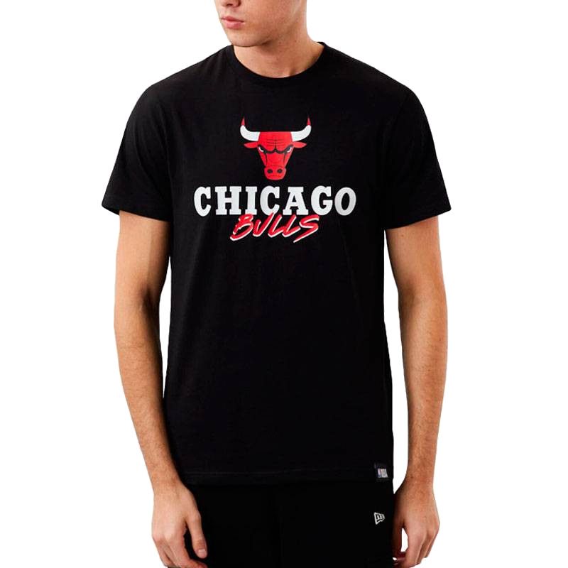 new era - t-shirt nba script - chicago bulls - L