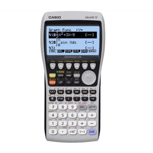 Casio Graph 75+ E Calculatrice Graphique 8 Lignes 21 Caractères Avec Mode Examen