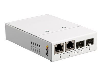AXIS T8604 Media Converter Switch - Convertisseur de média à fibre optique - GigE - 10Base-T, 100Base-TX, 1000Base-X, 100Base-X - 2 ports - RJ-45 / SFP (mini-GBIC) - pour AXIS P1455-LE...