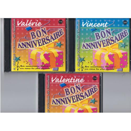 Cd Prenom Bon Anniversaire Valerie Valentine Ou Vincent Rakuten