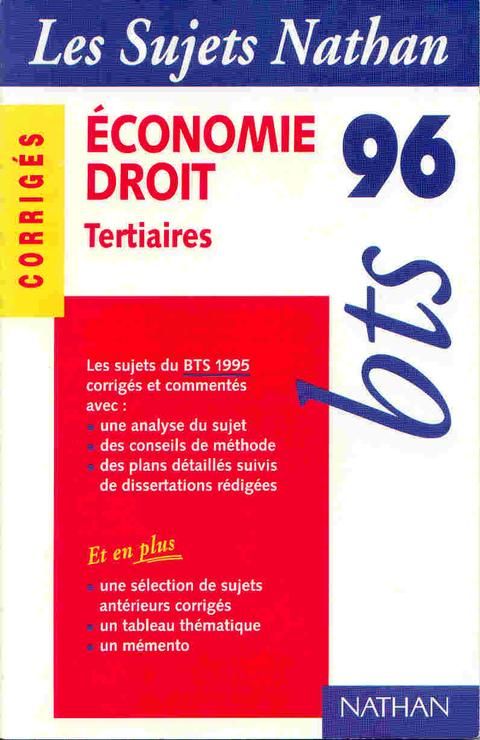 Economie droit tertiares bts 96                                                               080296
