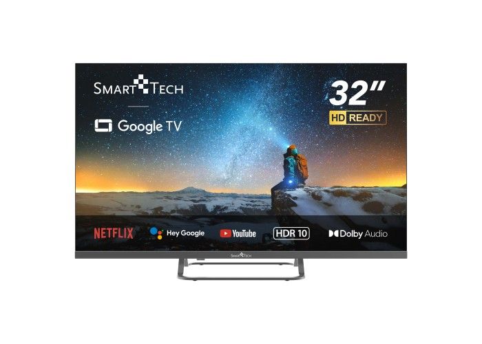 Smart Tech 32HG01V - 32 - TV LED HD 80 cm Smart TV Google HDMI, USB, Résolution : 1366 * 768