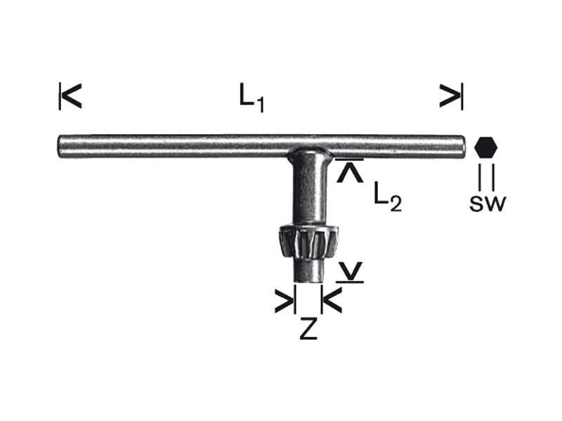 Clé de mandrin type A BOSCH 1607950041