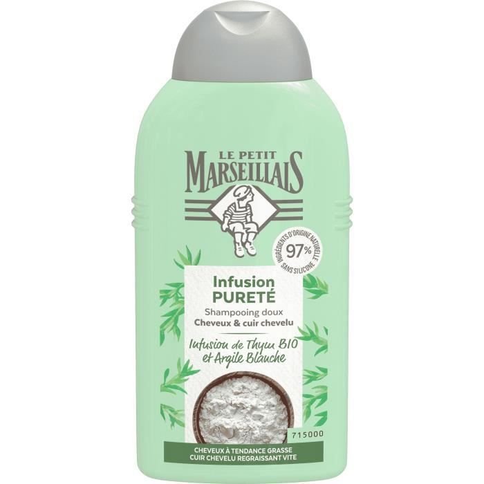 Shampoing Équilibrant Purifiant Cheveux Regraissant Vite Le Petit Marseillais Le Flacon De 250ml - vue 2