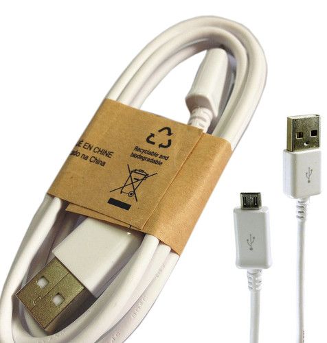 Cordon d'Alimentation Blanc Original Cable De Chargement Chargeur Micro Usb Data D'origine Samsung Pour Tablette Galaxy Note 10.1 Edition 2014