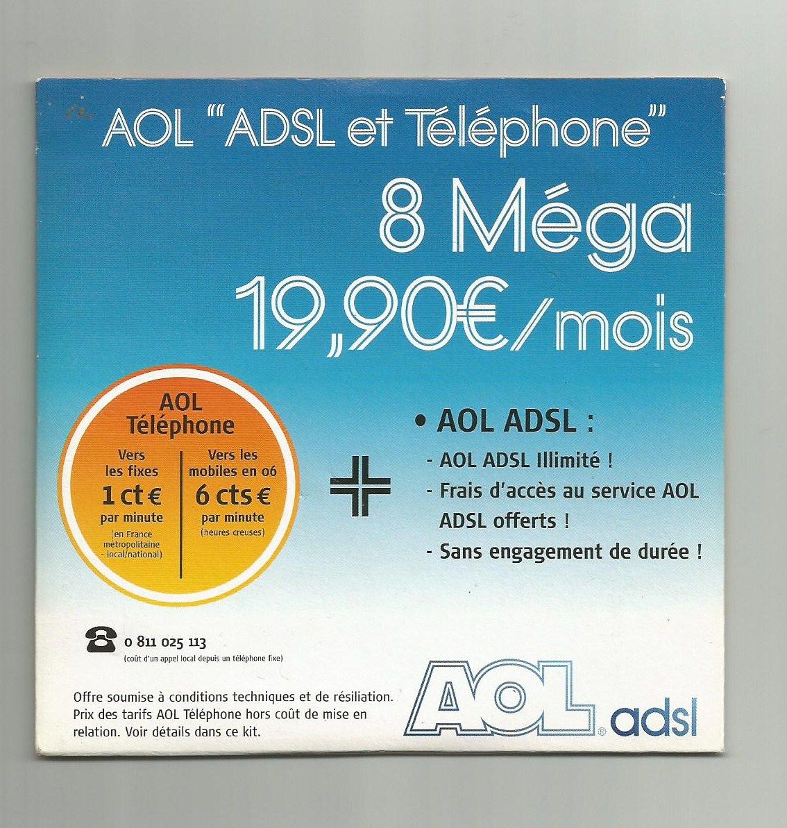 Cd De Connexion Internet A Collectionner Aol Adsl Et Telephone Rakuten
