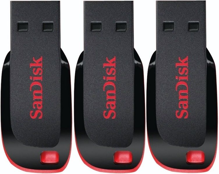3 x SanDisk Cruzer Blade clé USB paquet de trois