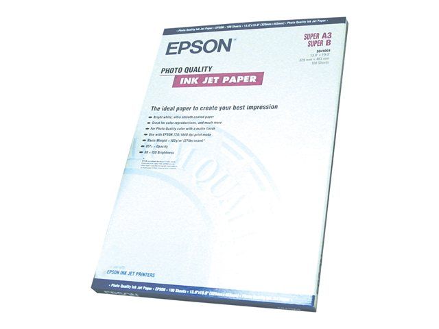 Epson Photo Quality Ink Jet Paper Papier couché 329 x 483 mm 105 gm² 100 feuille pour Stylus Pro 4900 Spectro M1 SureColor P400 P800 SC P10000 P20000 P400...