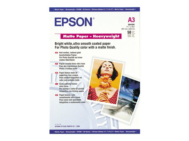 Epson PaperMatte Heavy Weight A3 167gm2 50sh - vue 2