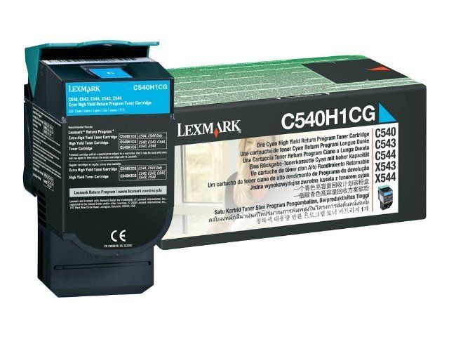Lexmark À rendement élevé cyan originale cartouche de toner LCCP LRP pour C540 543 544 546 X543 544 546 548
