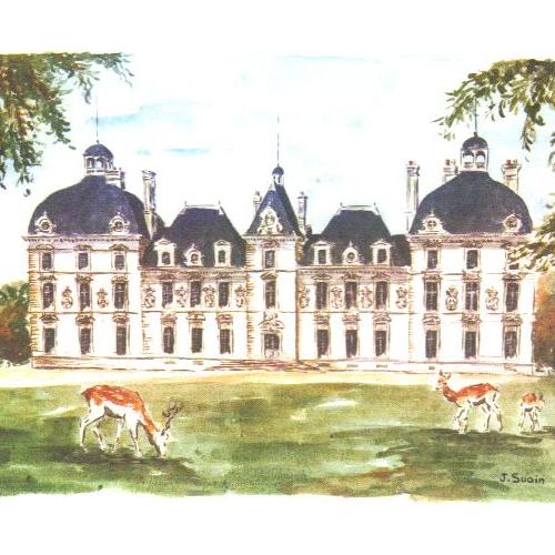 Carte Postale Du Chateau De Cheverny Loir Et Cher 41 Magnifique Aquarelle De J Suain Rakuten