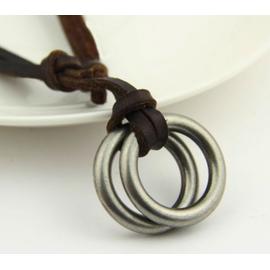 collier homme cuir anneau collier homme cuir anneau