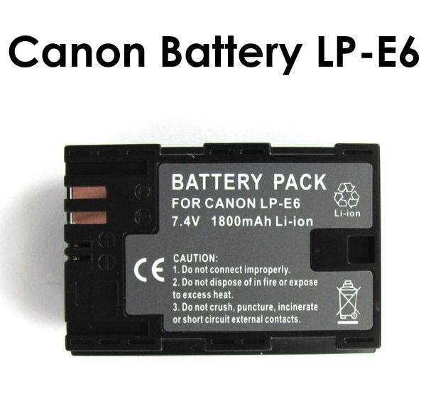 Mondpalast LP-E6 Remplacement Batterie Li-ion type avec infochip pour Canon 5D Mark II III 6D 7D 6