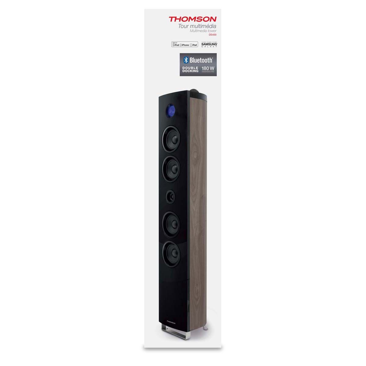 Thomson Multimedia Tower DS400 - Enceinte sans fil Bluetooth - Brun