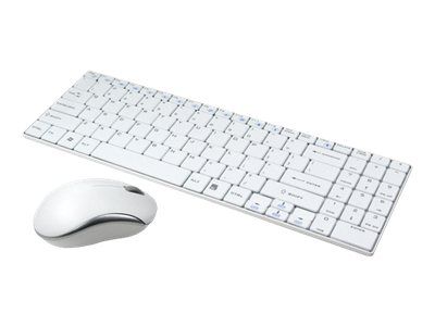 LogiLink Combo Set with Autolink - Ensemble clavier et souris - sans fil - 2.4 GHz - Allemand - blanc