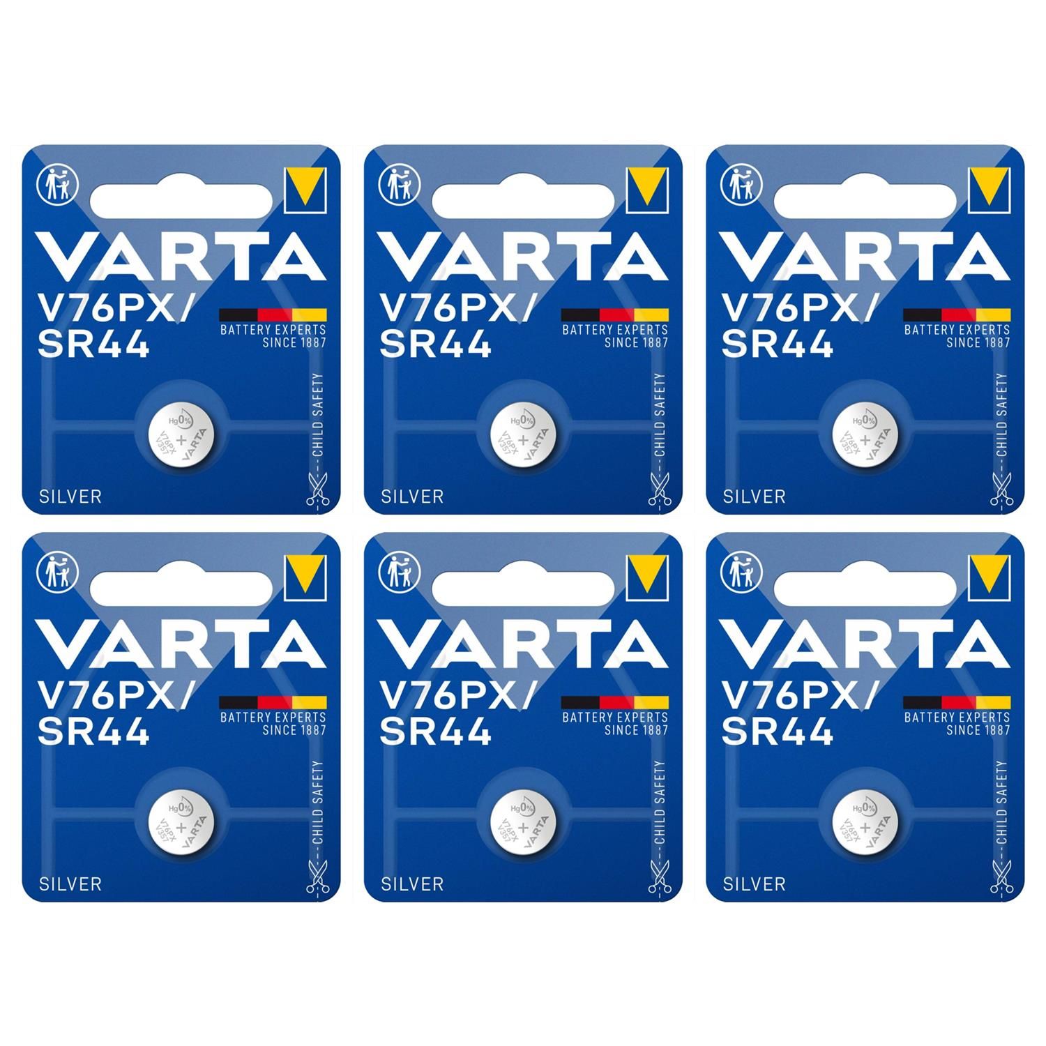 VARTA Lot de 4 Piles Bouton Oxyde d' Electronics V76PX SR44 1 55 volt - vue 5