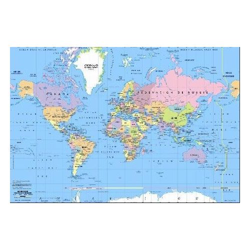 carte du monde avec capitales