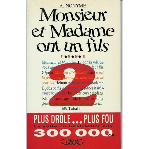 Monsieur Et Madame Ont Un Fils Tome 2 Monsieur Et Madame Ont Un Fils de A Nonyme Rakuten Monsieur Et Madame Ont Un Fils Tome 2 Monsieur Et Madame Ont Un Fils de A Nonyme Rakuten