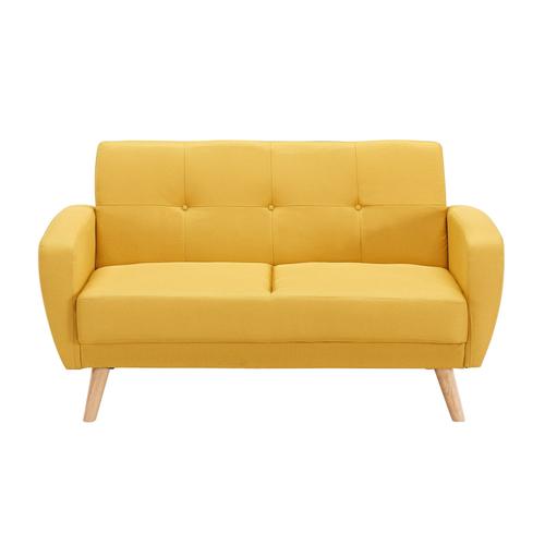 Canape 2 Places Convertible Scandinave Jaune Silo Rakuten