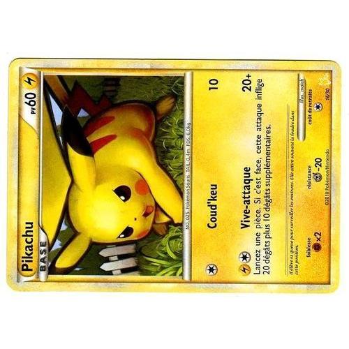 Carte Pokemon Pikachu Rare Promo 1630 Avec Petit Pikachu A