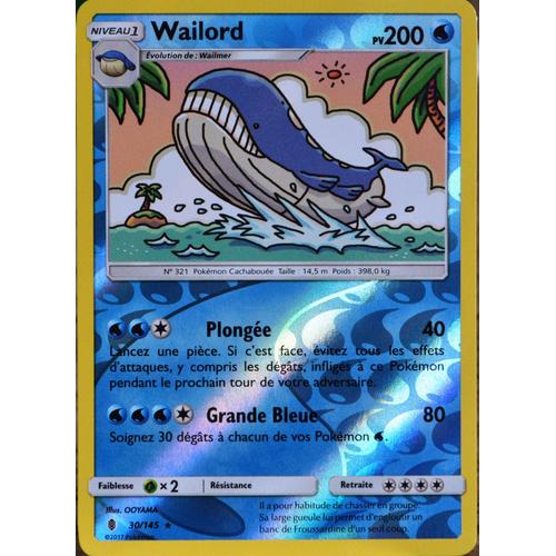 CARTE POKEMON RARE WAILORD REVERSE 40//168 TEMPETE CELESTE SL7 NEUVE VF