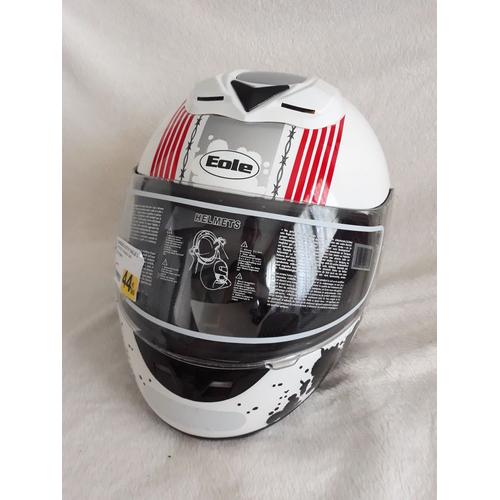 Noir Taille L EOLE Casque Int/égral Black Spider