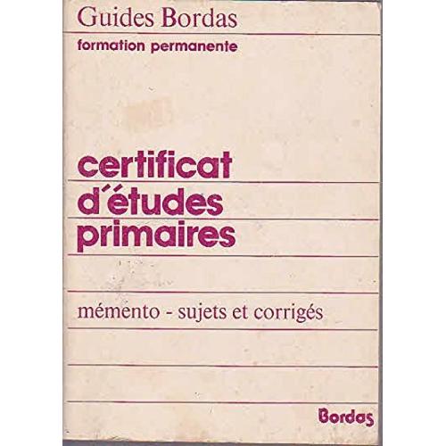 Certificat Corriges Pas Cher Ou Doccasion Sur Rakuten - 