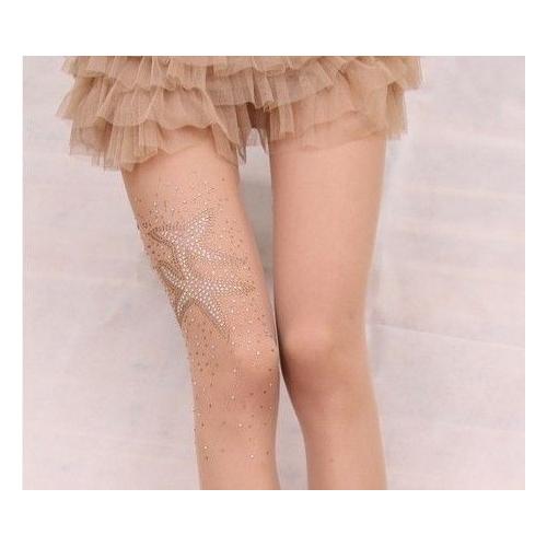 Collants Sexy Avec Dessin En Strass Motif étoile De Mer élastique Soirée Mariage Lolita Chic