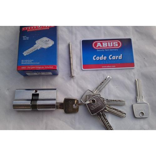 cylindre,canon barillet haute sûreté ABUS 45x50 5 clés réversibles micropoints