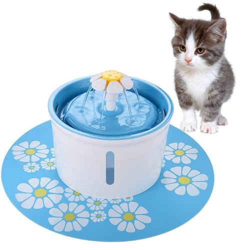 Fontaine à Eau Pour Chat Chien Fleur Avec Filtre 16l Bol