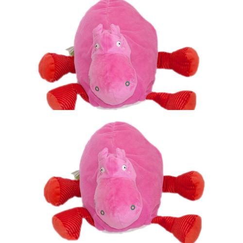 peluche hippopotame rose