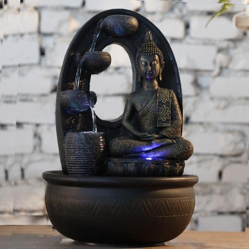 Fontaine Bouddha M/édium Avec Lumi/ère LED
