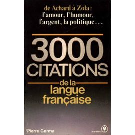 3000 Citations De La Langue Francaise Litterature Rakuten